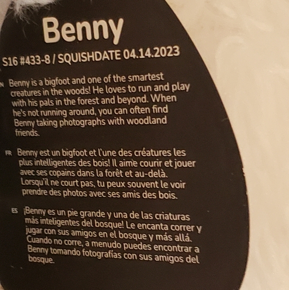SELECT SERIES โผ๏ธ NWT - Squishmallows Benny the Snowman Bigfoot - 16 inches - Picture 9 of 10